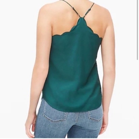 J. Crew scalloped Cami Green Size 2 - Picture 2 of 13